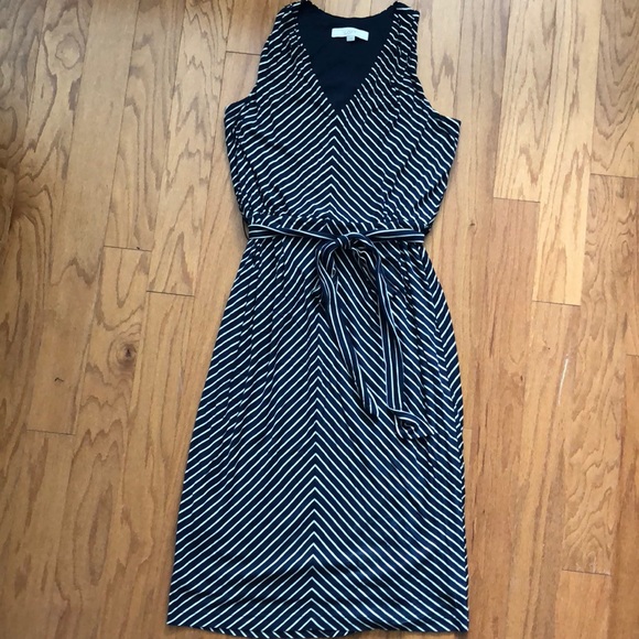 Blue and white striped flowy dress - Picture 1 of 2